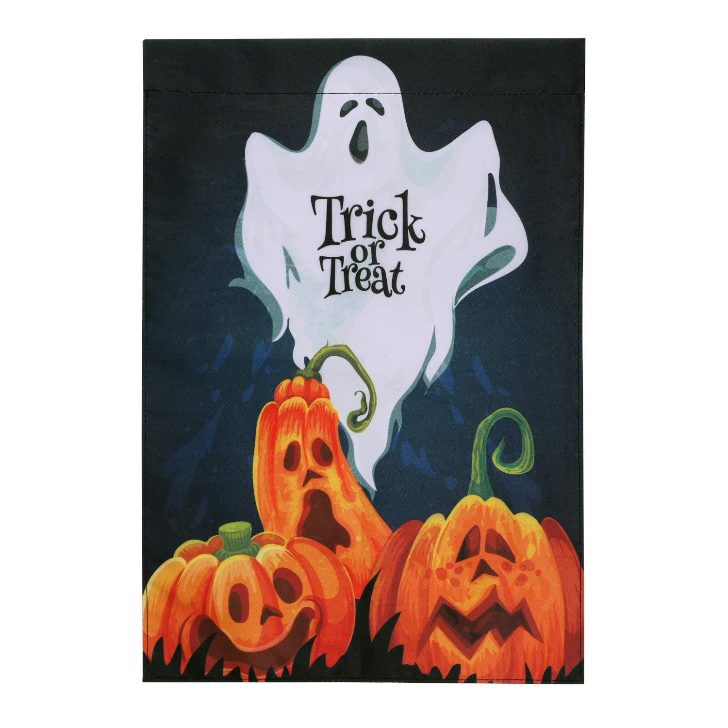 Qchomee Halloween Garden Flags, Yard Decoration Flag Ghost Pumpkin Skull Mummy Flags for Halloween Party Outdoor Decorations and Gifts, Vivid Color and UV Fade Resistant