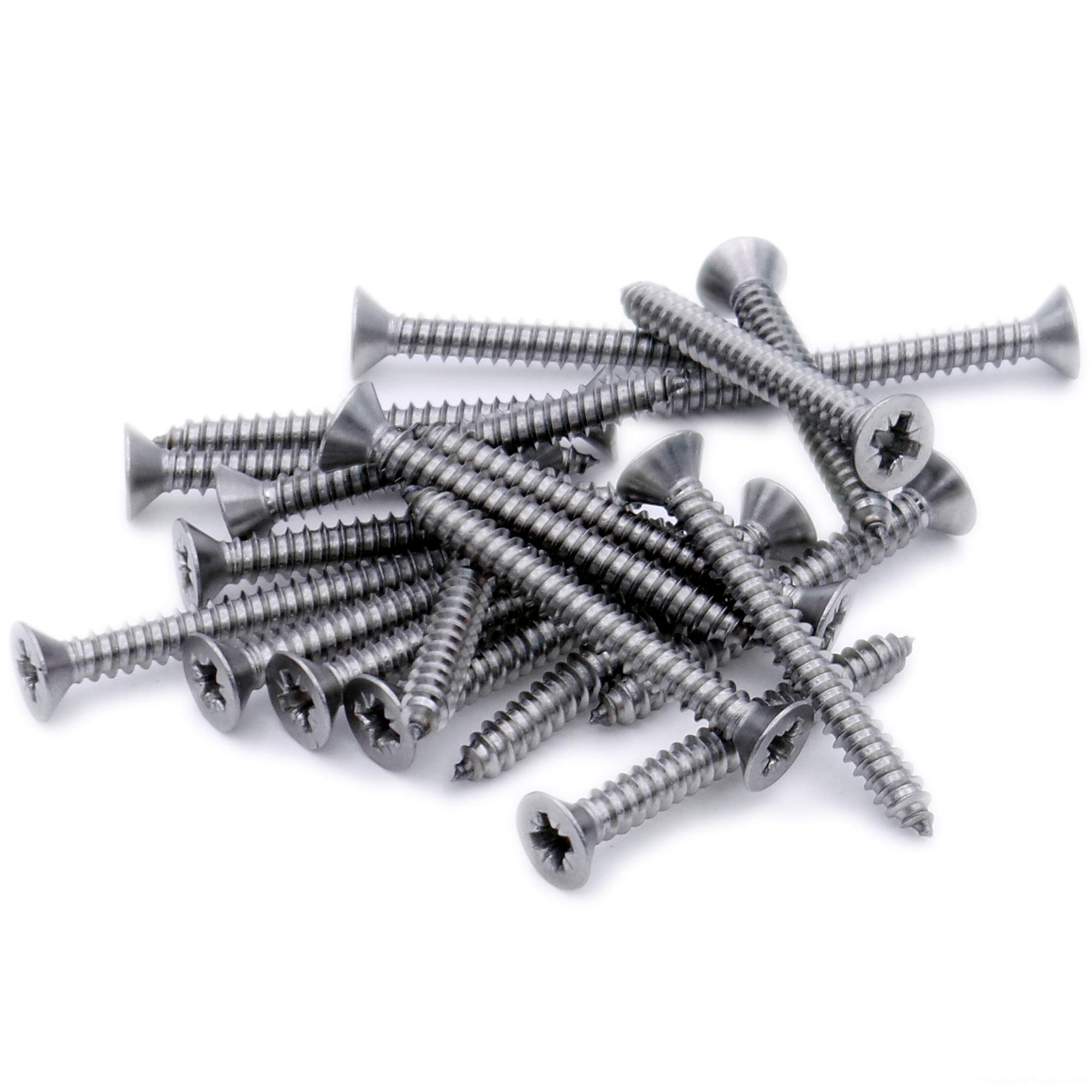 No.8 x 0.5 (4.2mm x 13mm) Pozi Countersunk Self-Tapping Screw - Stainless Steel (A2) (Pack of 20)