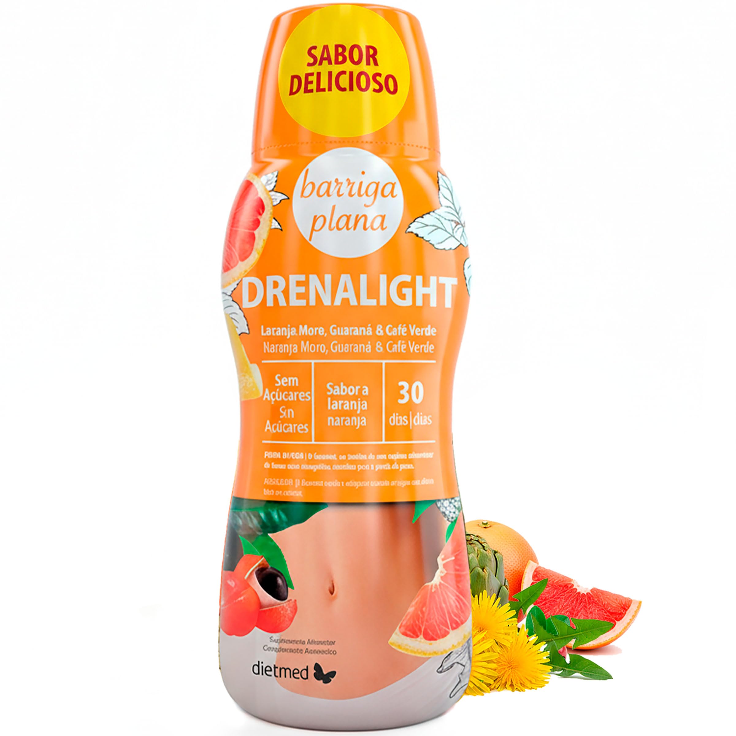 DIETMED DRENALIGHT Flat Barrel 600 ml, Single Standard