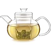 Teabloom Pure Connoisseur Heatproof Glass Teapot With Microdot Glass Infuser For Whole Leaf Teas, 34 Ounces – A Tea Purist's Choice