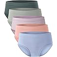 BAMBOO COOL Womens Underwear, Moisture-Wicking Briefs, Soft and Breathable Panties, Mid Waist, 5-Pack