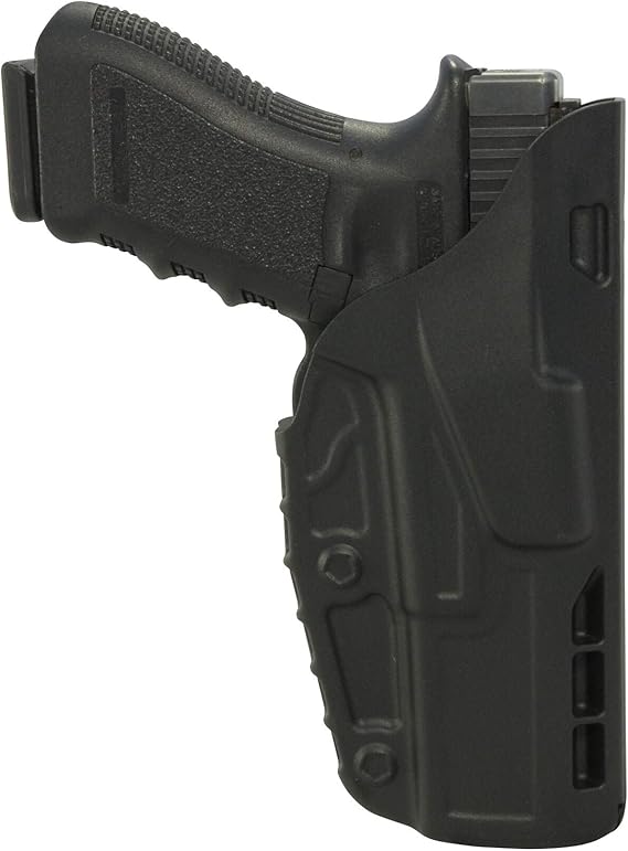 Safariland 7379 7TS ALS ClipOn Concealment Glock 17 22 Holster, Plain Black, Right, Gun