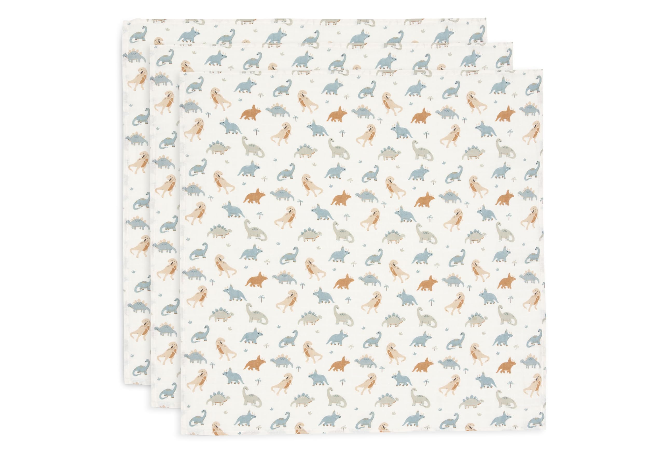 Jollein Roarsome 535-851-67100 Muslin Burp Cloths 70 x 70 cm Pack of 3