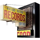 Record Store Retro Wall Light,Vintage Vinyl Record Wall Decor, Record Collector Gift,Vintage LED Neon Sign for Home Music Room Decor, Records Collector Gift for Music Lovers (1 PCS)
