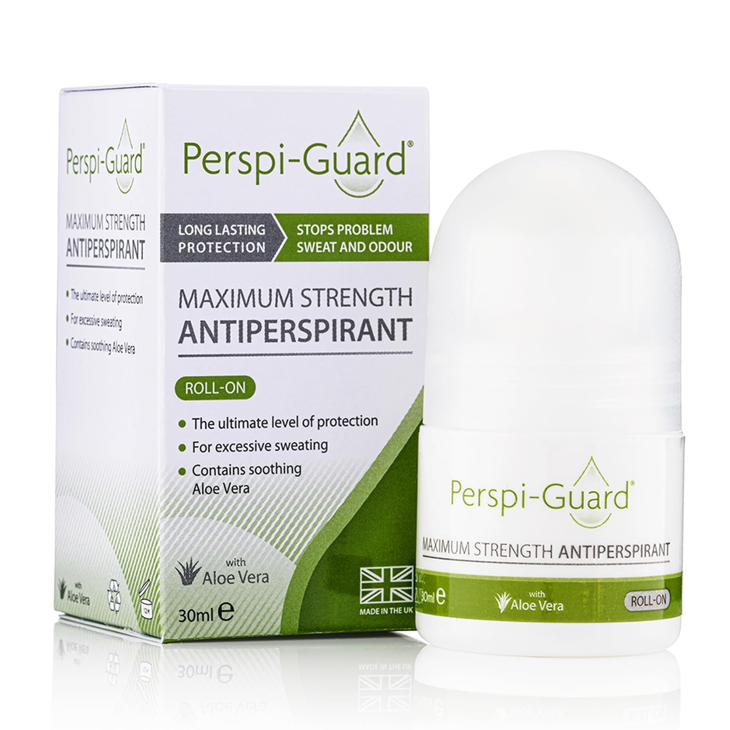 Perspi-Guard Maximum Strength Antiperspirant Roll On Deodorant for Men, Women, Treats Excessive Sweating, Hyperhidrosis Lasts 3-5 Days, Unscented 30ml