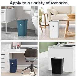 XPIY Trash Can with Lid, 2 Pack 4 Gallons/15 Liters