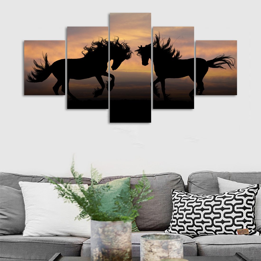 Modern Horses Painting Wall Art Canvas For Living Room Home Decor