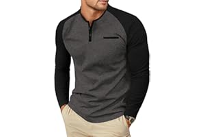 Sailwind Mens Long Sleeve Henley Shirts Casual Classic Tee Cotton Button Henley