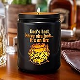 Christmas Candles for Men,Christmas Gifts from Kids, Birthday Xmas Holiday Candle Gifts for Dad, Dad's Last Nerve,Leather Scented,Perfect for Xmas,New Year,Winter Décor,Over 40 Hours,100% Soy Wax