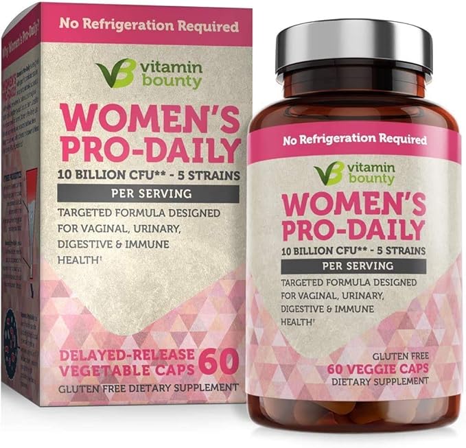 Amazon Com Probiotic Prebiotic For Women 10 Billion Cfus Per Serving With Cranberry 5 Strains For Feminine Health Bv Defense Ph Balance Women S Pro Daily Vitamin Bounty Health Personal Care