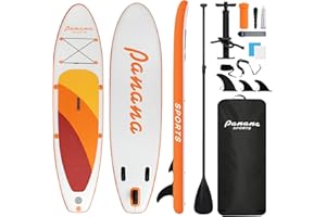 Panana Inflatable Stand Up Paddle Board, 10'x31 x6 SUP with Premium Paddle Board Accessories Kit, Anti-Slip EVA Deck for Adults Youth of All Skill Levels