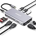 Lasuney Triple Display 10 in 1 USB Type C HUB with to 2 HDMI, Displayport, PD3.0, Ethernet, 3 USB Ports, SD/TF, Multiport Adapter Docking Station Dongle for Laptop