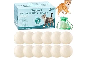 Cat Repellent Outdoor to Keep Cats Away Natural Deterrent White Ball Prevent Cats from Peeing,Guard Against Scratch and Chew 