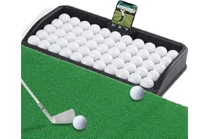 Japard Golf Ball Tray for Practice Mat 100 Balls Large Capacity Lightweight Heavy Duty ABS Plastic Holder for Indoor Outdoor Home Training Men Gift