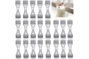 DINGPAI 25pcs Metal Candle Wick Holder, Silver Stainless Steel Candle Wick Centering Devices for Candle Making