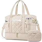 LOVEVOOK Travel Duffle Bag, Lightweight Weekender Bags for Women with Shoe Compartment, 40L Puffer Gym Bag Personal Item Travel Bag, Carry On Overnight Bags and Hospital Bag for Labor and Delivery