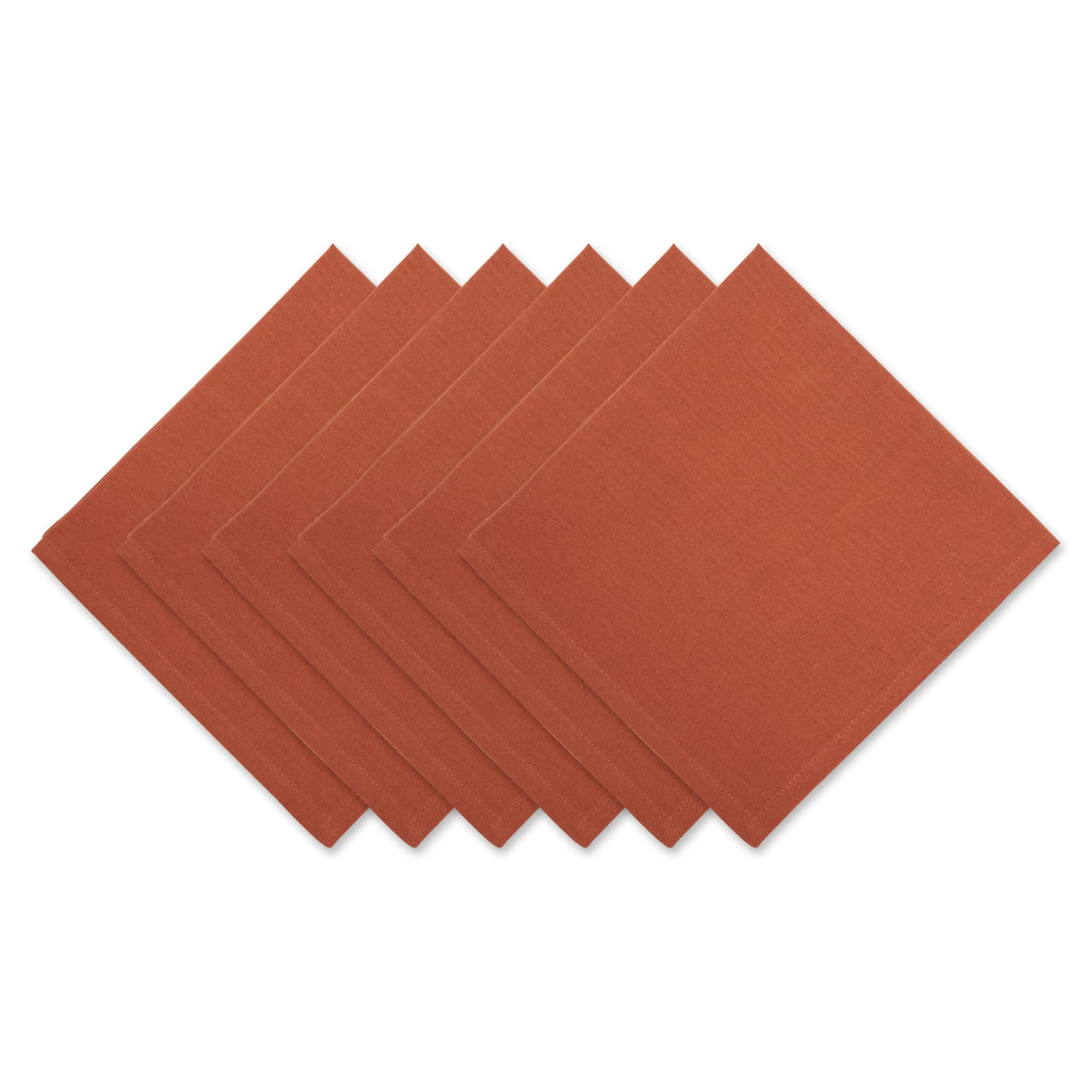 DII Solid Napkin Set Collection, 20x20, Cinnamon, 6 Piece