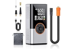 HAFULOKY Tire Inflator Portable Air Compressor, 180PSI & 15000mAh Cordless Air Pump,3X Faster Inflation Air Compressor for Car, Motorcycle, Bicycle, Ball(White)