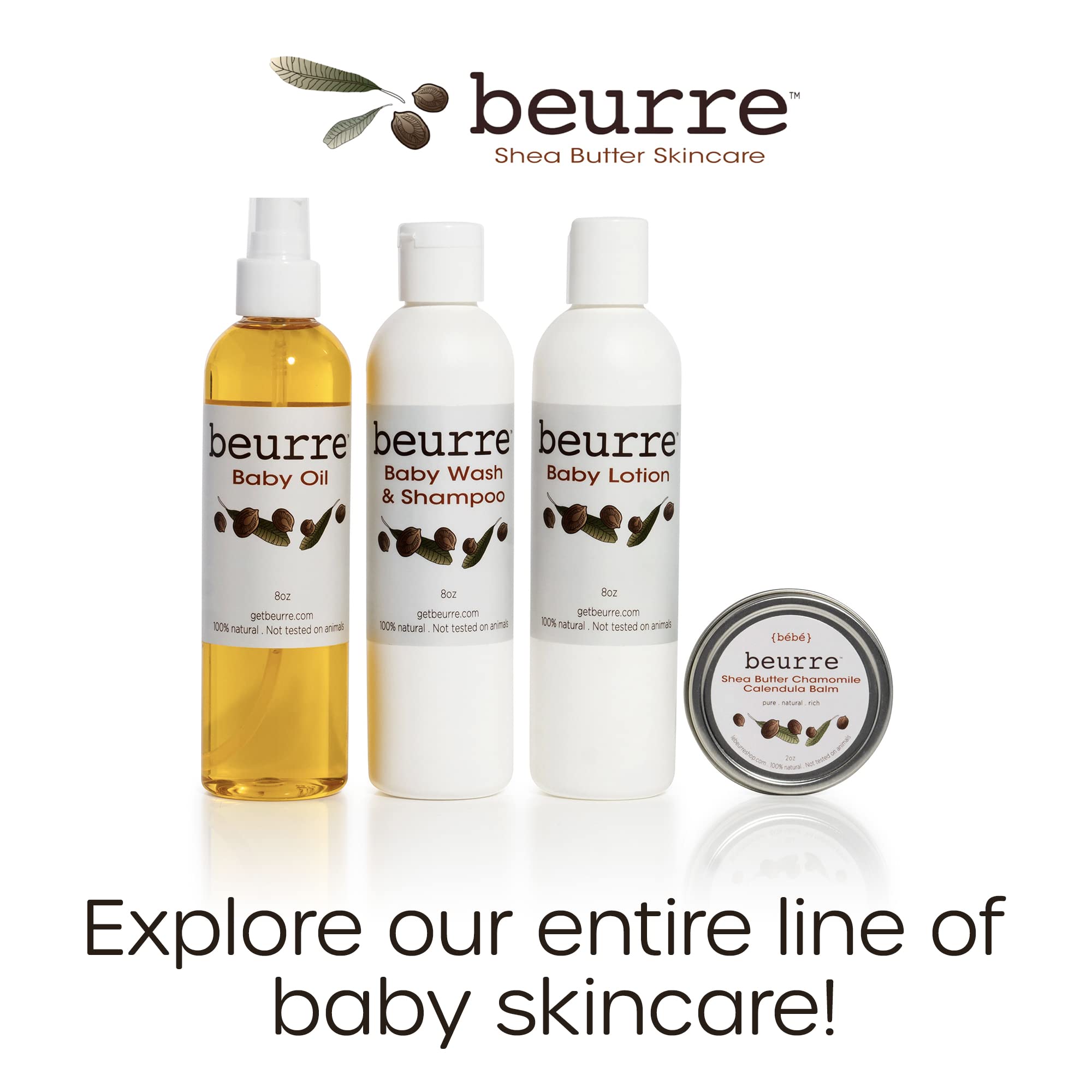 Beurre Shea Butter Baby Lotion Gentile, Soothing, Non Toxic, Fast