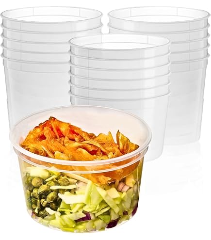 Reditainer 32-Ounce Deli Food Storage Containers With Lids - Pack Of 10, Clear Quart Containers - View #5