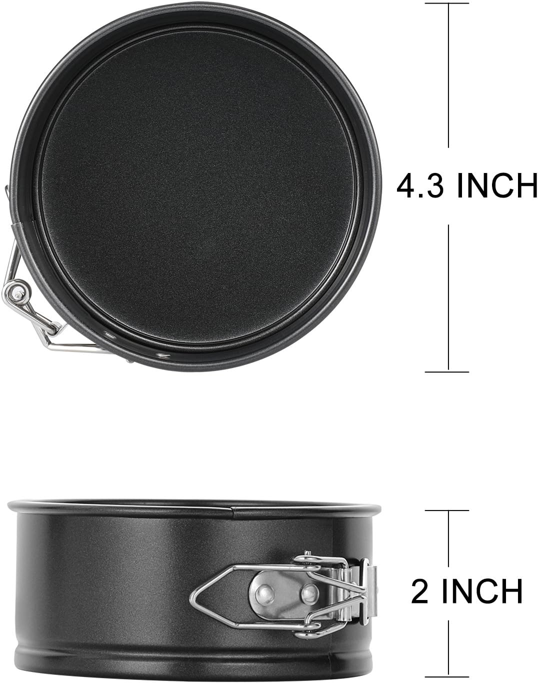 Hiware 4-Inch Mini Springform Pan Set - 4 Piece Small Nonstick Cheesecake Pan for Mini Cheesecakes, Pizzas and Quiches: Kitchen & Dining