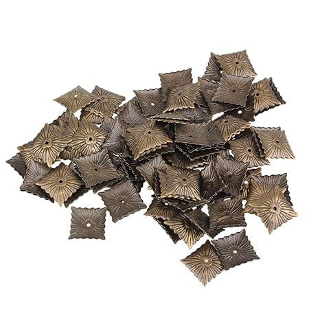 100pcs Vintage 0.79x0.79'Elegant quadratische Polster Nägel Tacks Studs Pins (77596)