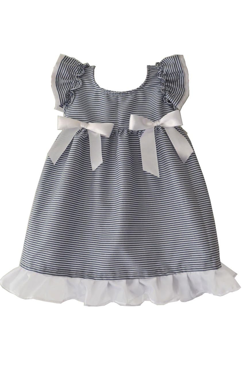 black and white striped frock