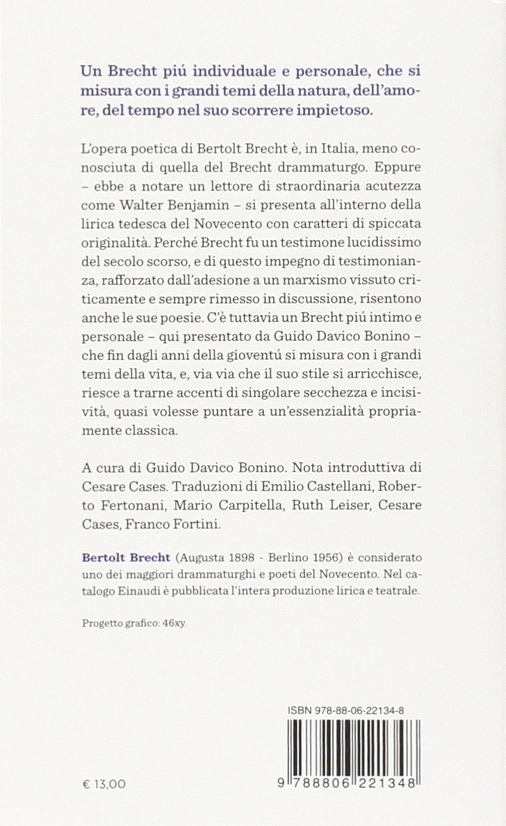 Le Poesie Amazon It Brecht Bertolt Libri