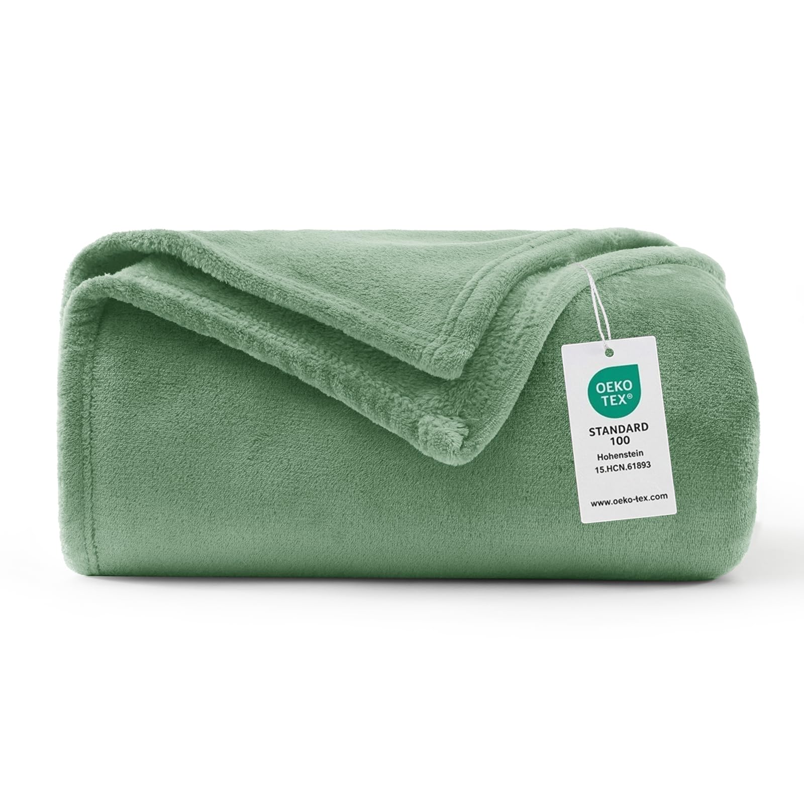 WAVVE Fleece Blanket Sofa Throw Green 4ft x 5ft - Fluffy Soft Warm Versatile Blanket for Sofa/Couch/Bed Throw/Single Size, 130x150 cm