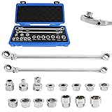 LOSCHEN 17pcs Metric Flex-Head Ratcheting Wrench