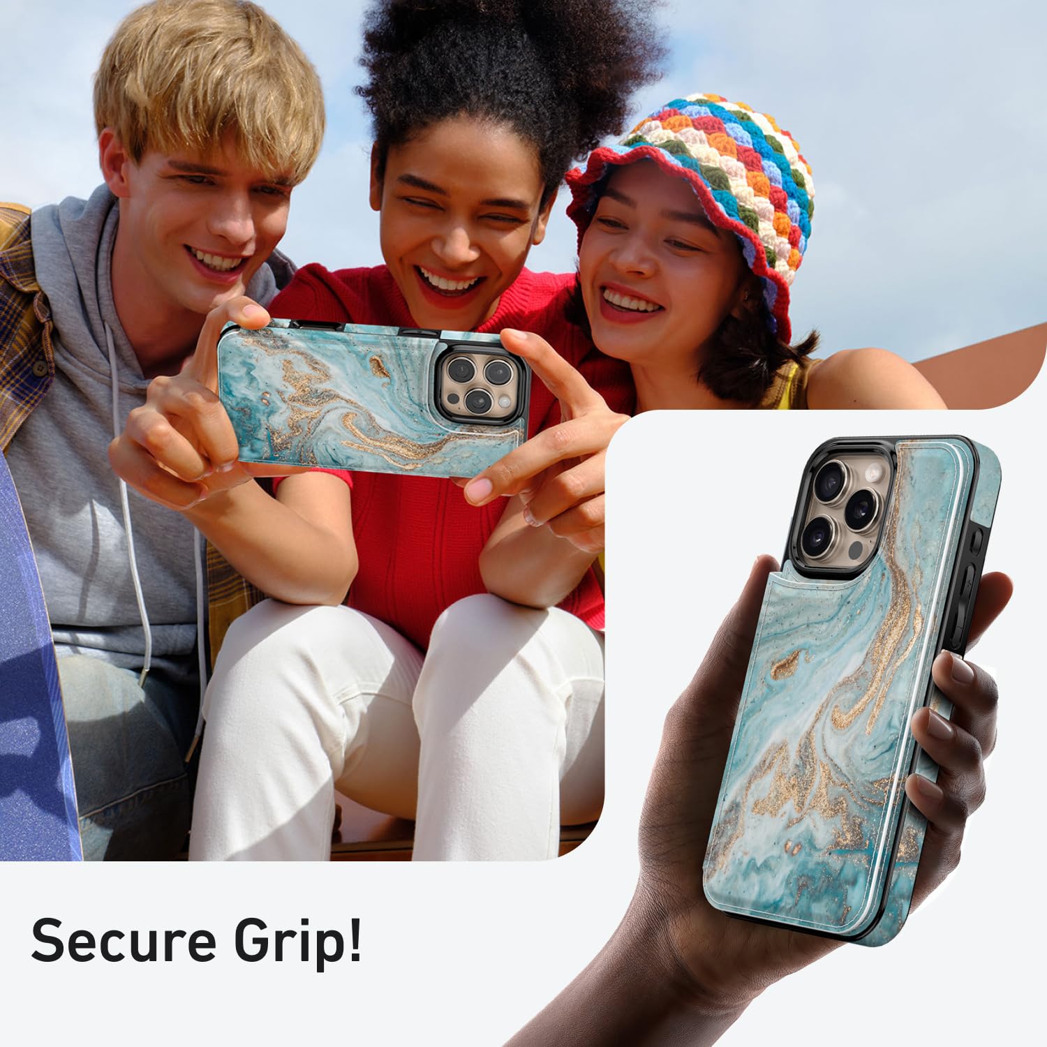 Goodon for iPhone 16 Pro Max Case Wallet - Flip