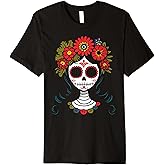 De Los Muertos La Catrina Day of the Dead Sugar Skull Women Premium T-Shirt