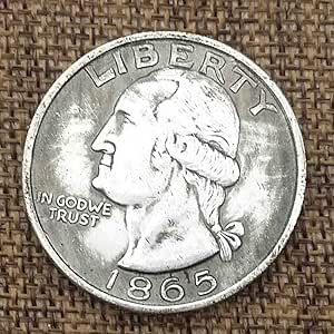 LKTingBax réplica antigua de Morgan Dollars 1865 Monedas de un dólar de