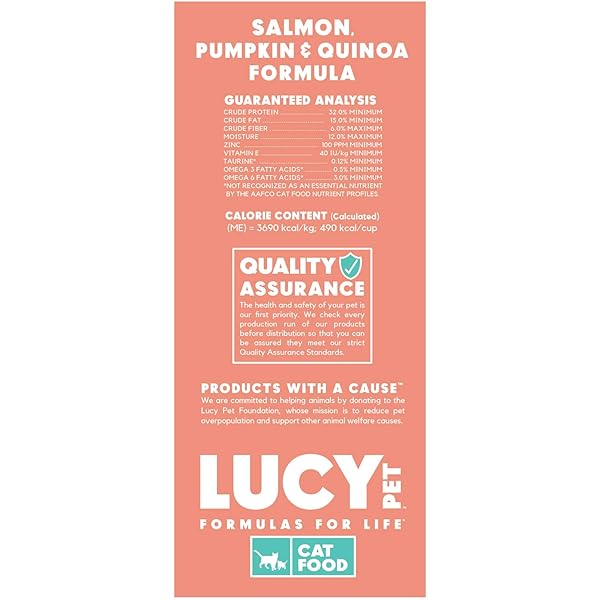 LUCY PET PRODUCTS LUCY PET CAT SALMON, PUMPKIN, & QUINOA 10LB