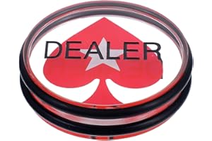 HAPINARY Acrylic Poker Dealer Button Double-Sided Small Dealer Puck Poker Accessory for Texas Hold Game