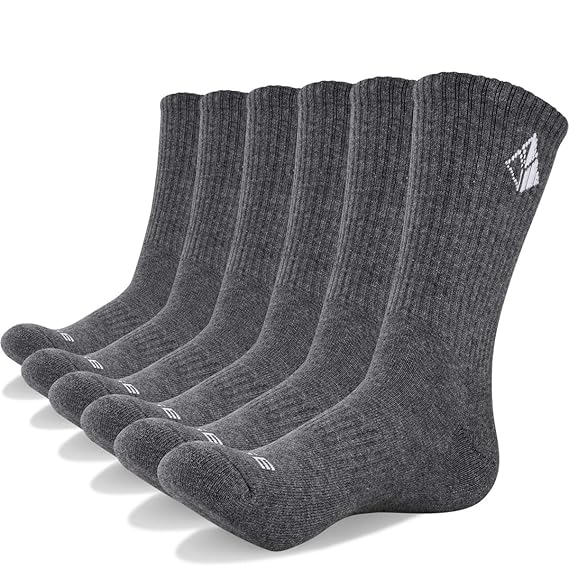 YUEDGE 6 Paar Socken für Männer Atmungsaktiv Trekking Wandersocken Herren SportSocken