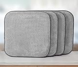 Casabella Memory Foam Chair Cushions Non Skid 40x40 Honeycomb Set of 4 view 3