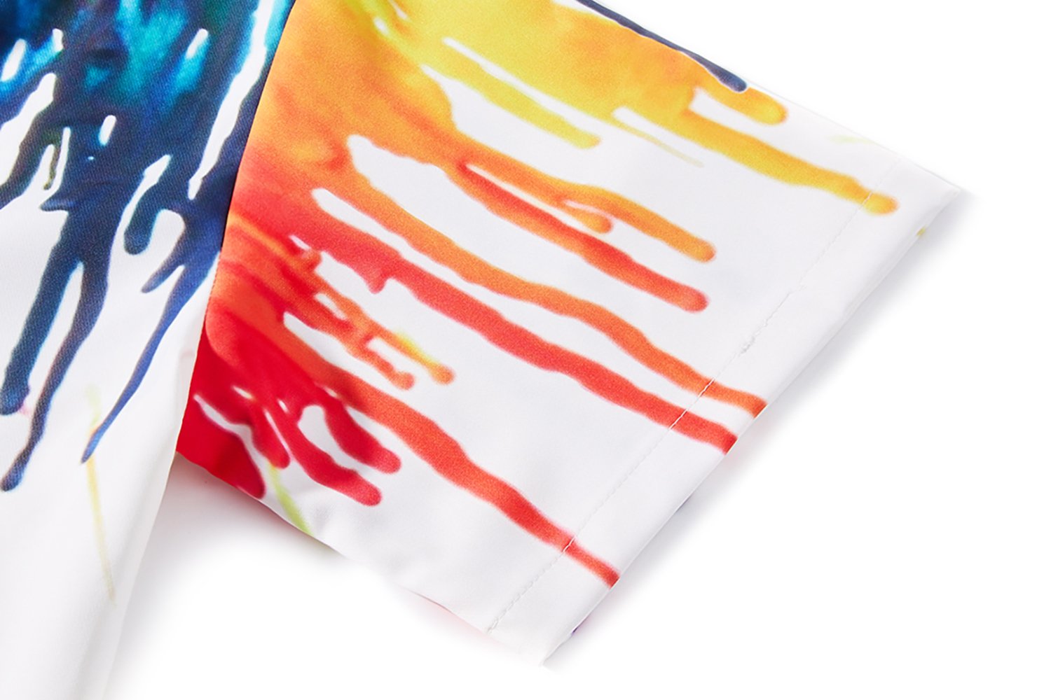 TUONROAD Herren Strand Hemd, Herren Kurzarm Hawaii-Print,Hawaii-Print mit Blumen Kurzarm T-Shirt Ferien