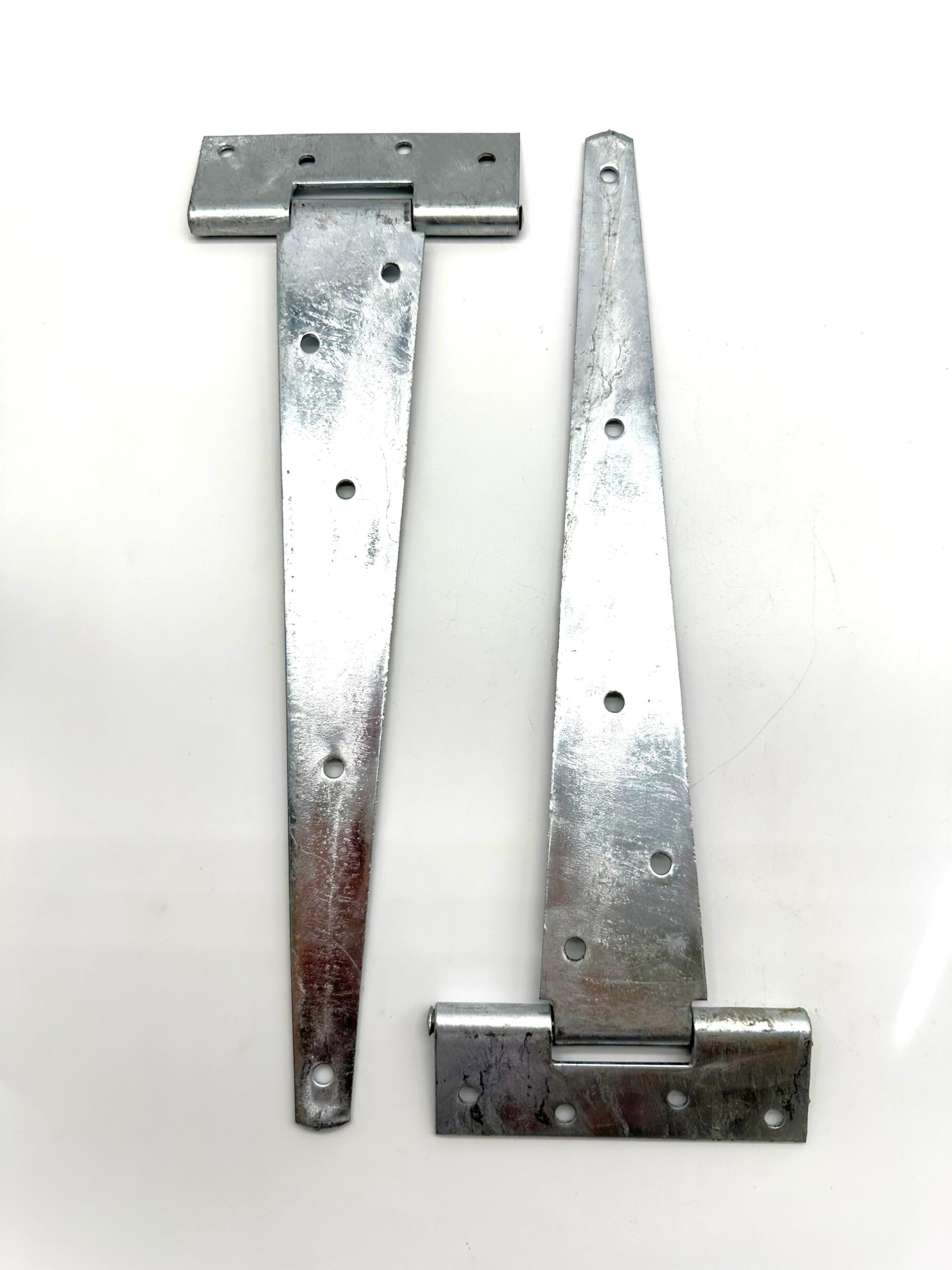 2PK Heavy Duty Galvanised Tee Hinges 12" (300mm). Strong Hot Dipped Galvanised T-Hinges for Garden Gates, Sheds and Doors. Extreme Corrosion and Weather Resistant External Hinge Pack.