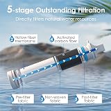 Waterdrop Water Filter Straw 0.1 Micron Gravity Bag Set Blue Emergency Hiking view 3