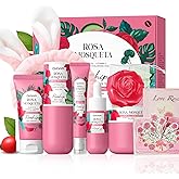 QUIYUM Rosehip Skin Care Sets, Rosehip & Vit-E Skincare Kits, Restore Skin Elasticity, Refine Texture, Even Tone, Moisturizing, for All Skin Types, Valentine's Day Birthday Gift, Luxurious 6PCS