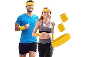 QPIXVB Workout Headbands,Sports & Outdoors Headbands Wristband,Gym Accessories,Moisture Wicking Hairband,Sweatbands