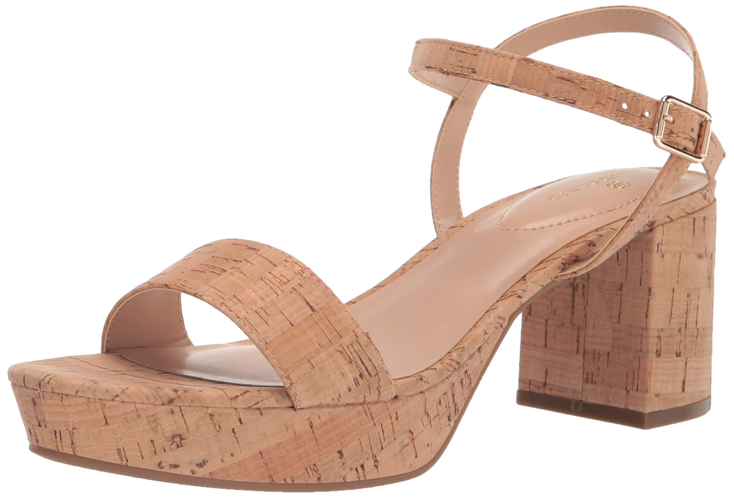 Bandolino Women’s Pennie8 Heeled Sandal, Natural Cork 101, 8