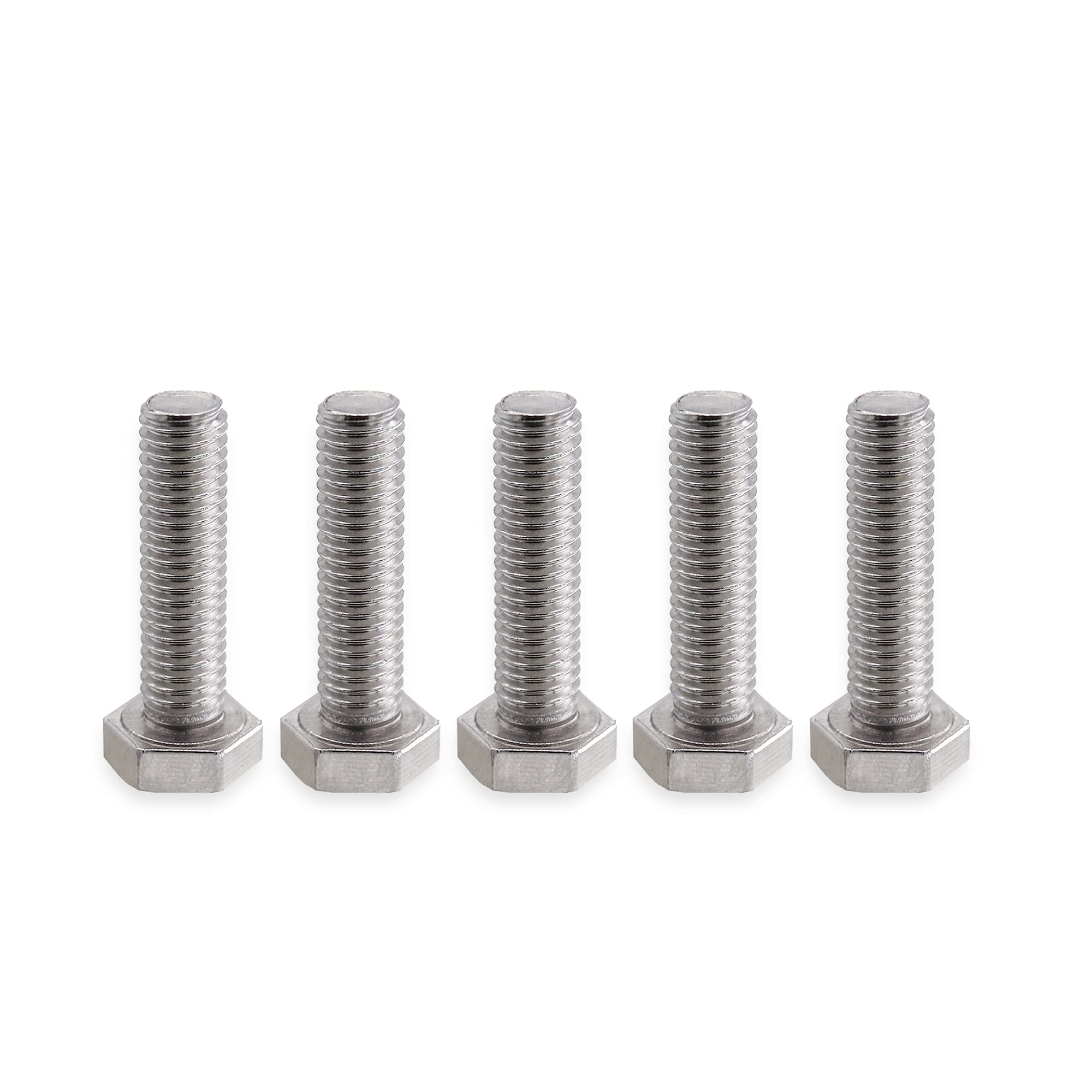 VictorsHome M8 Hex Bolts Screws, M8-1.25 x 30mm 304 Stainless Steel Fully Threaded Hex Head Bolt 5pcs