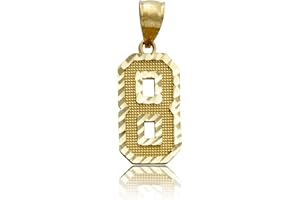 LoveBling 10k Yellow Gold Diamond Cut Sports Jersey Pendant (Medium)
