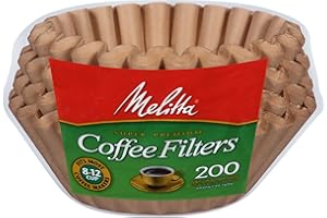 Melitta 8-12 Cup Basket Coffee Filters, Natural Brown, 200 Total Filters Count