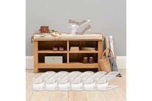 FENRUNXU Shoe Slots Organizer for Closet, 6PACK Clear Shoe Stacker for a Pair of Shoes Adjustable Shoe Rack Organizer for Closet Space Saver Storage Shoe Holder Organization,Clear