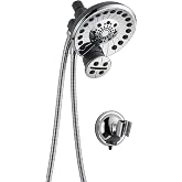 Peerless Sidekick Touch-Clean Shower Head with Hand Held Shower Head with Hose, Chrome 76465