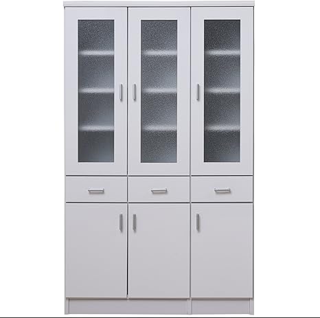 Amazon 大川家具 アビライト 日本製 シンプルキッチン 幅90 カップボード ホワイト En 0076 食器棚 オンライン通販