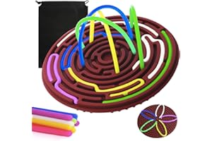FKKWUOT Sensory Activity Board ,Labyrinthine Silicone Fidget Toy for Stress Anxiety Autistic ADHD, Calm Down Travel Toys for Kids 3+ & Adults(Burgundy)